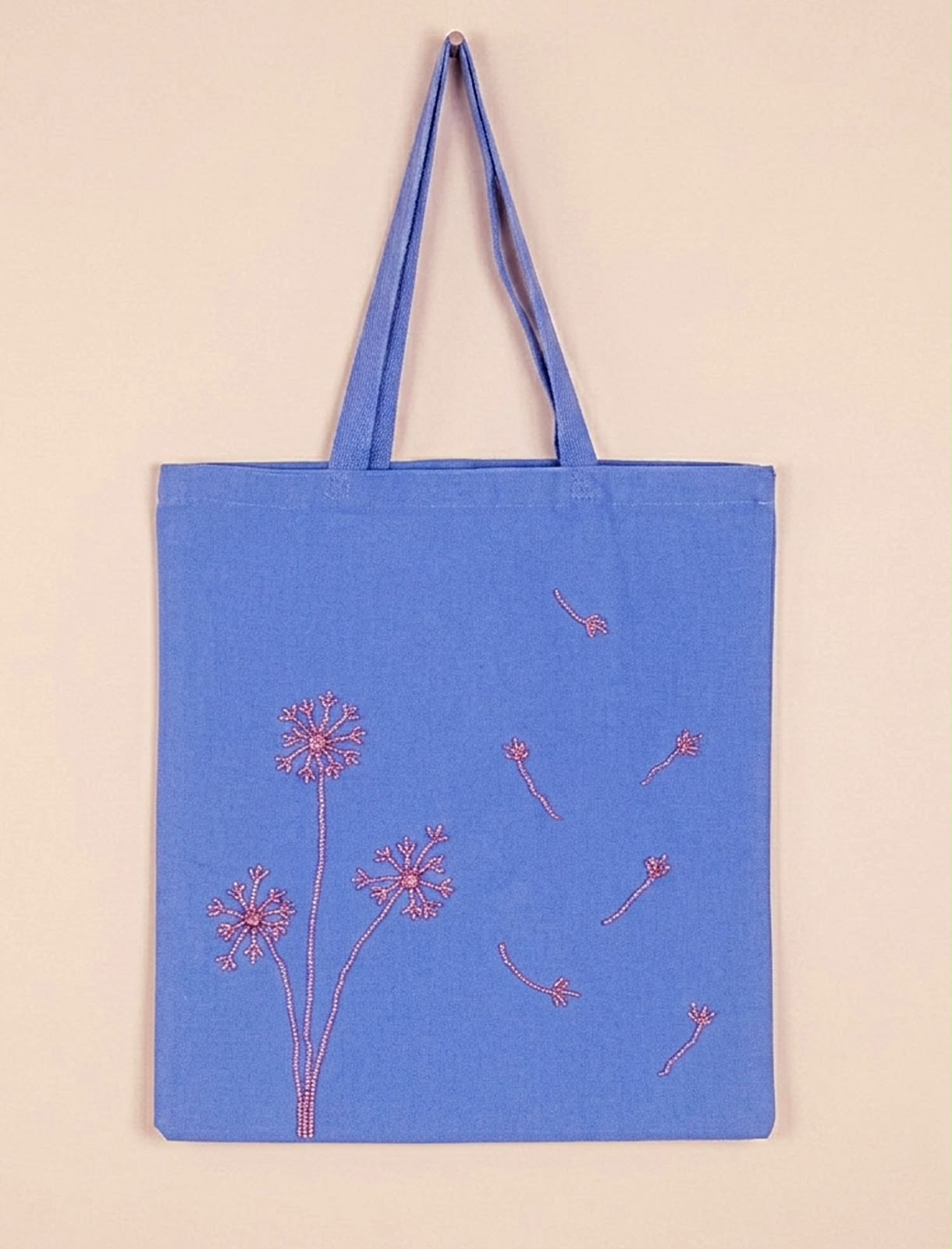 Pink Flower on Blue - Image 2
