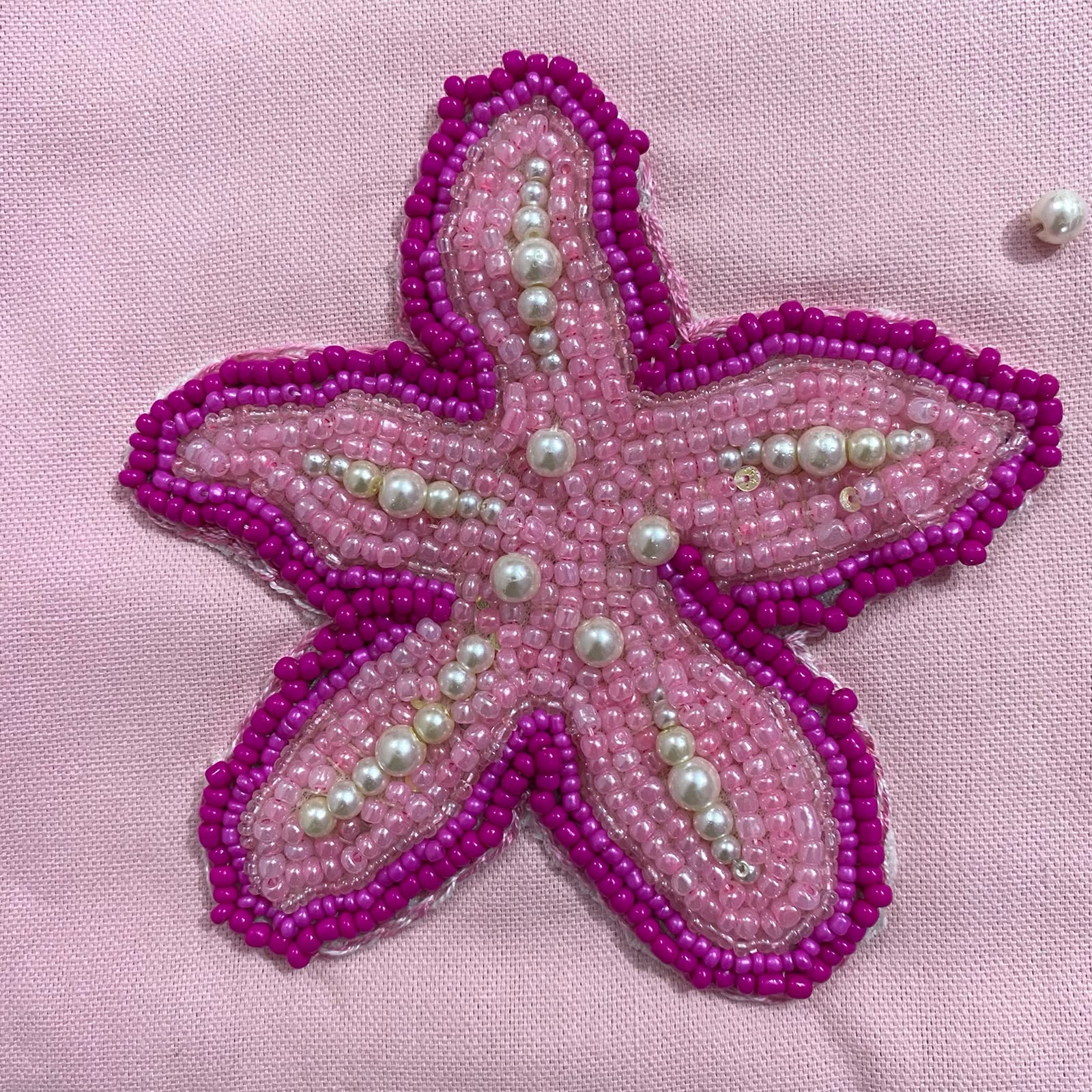 Pink Starfish Tote Bag - Image 3