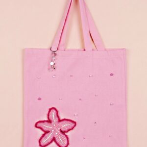 Pink Starfish Tote Bag - Image 2