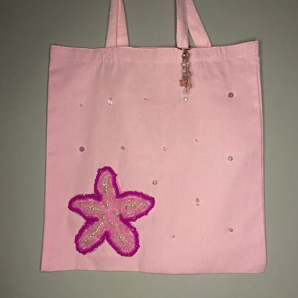 Pink Starfish Tote Bag