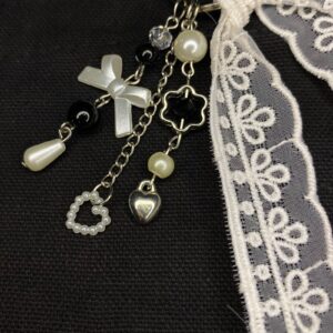 Black Beaded Tote Bag - Image 2