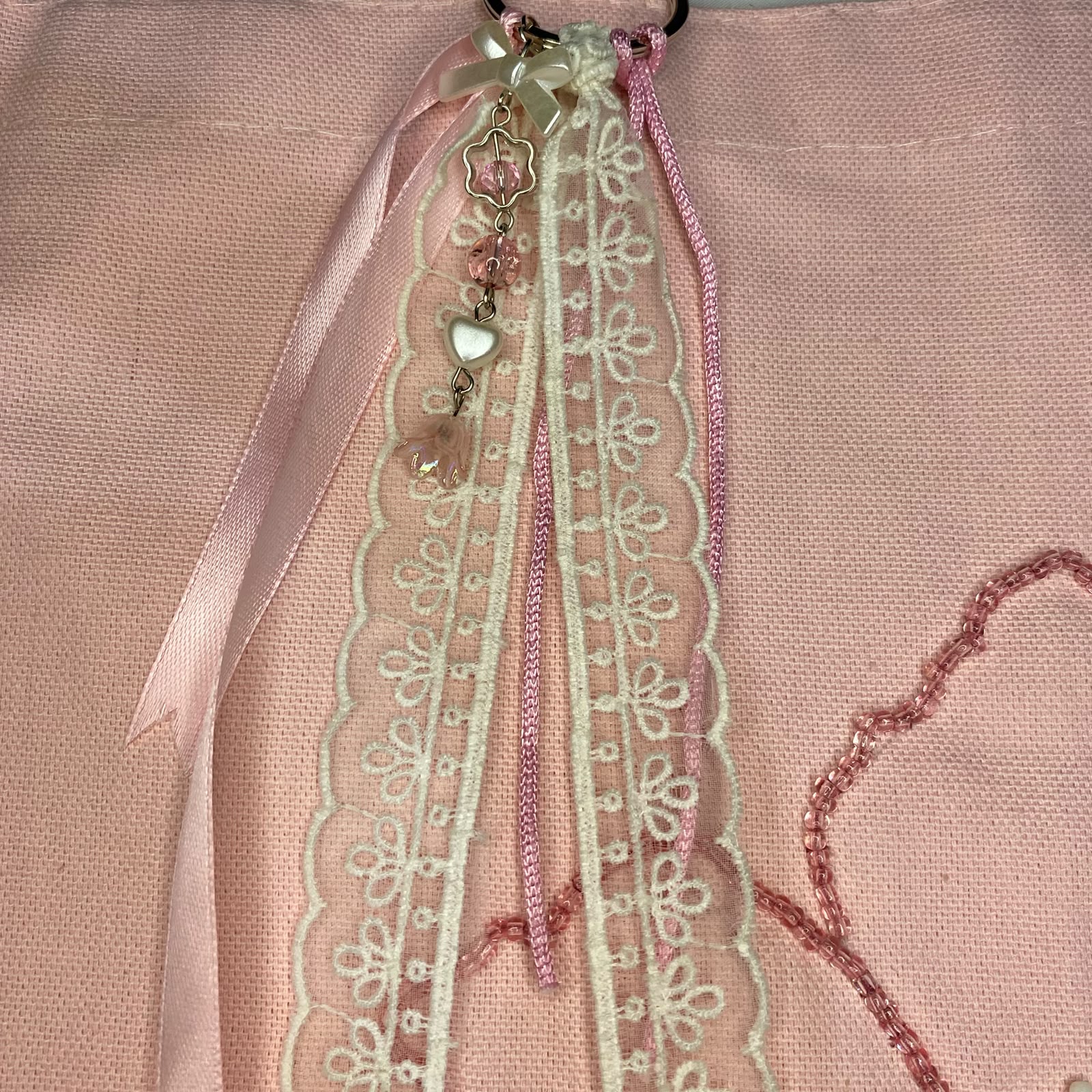 Pink Flower Tote Bag - Image 3
