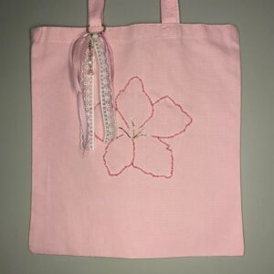 Pink Flower Tote Bag