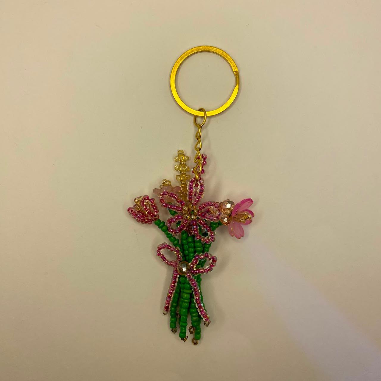 Dark Pink Beaded Bouquet - Image 2