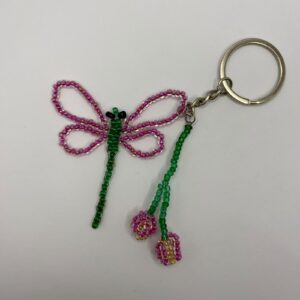 Dragonfly with Flower Keychain - Image 2