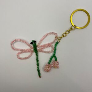 Dragonfly with Flower Keychain - Image 3