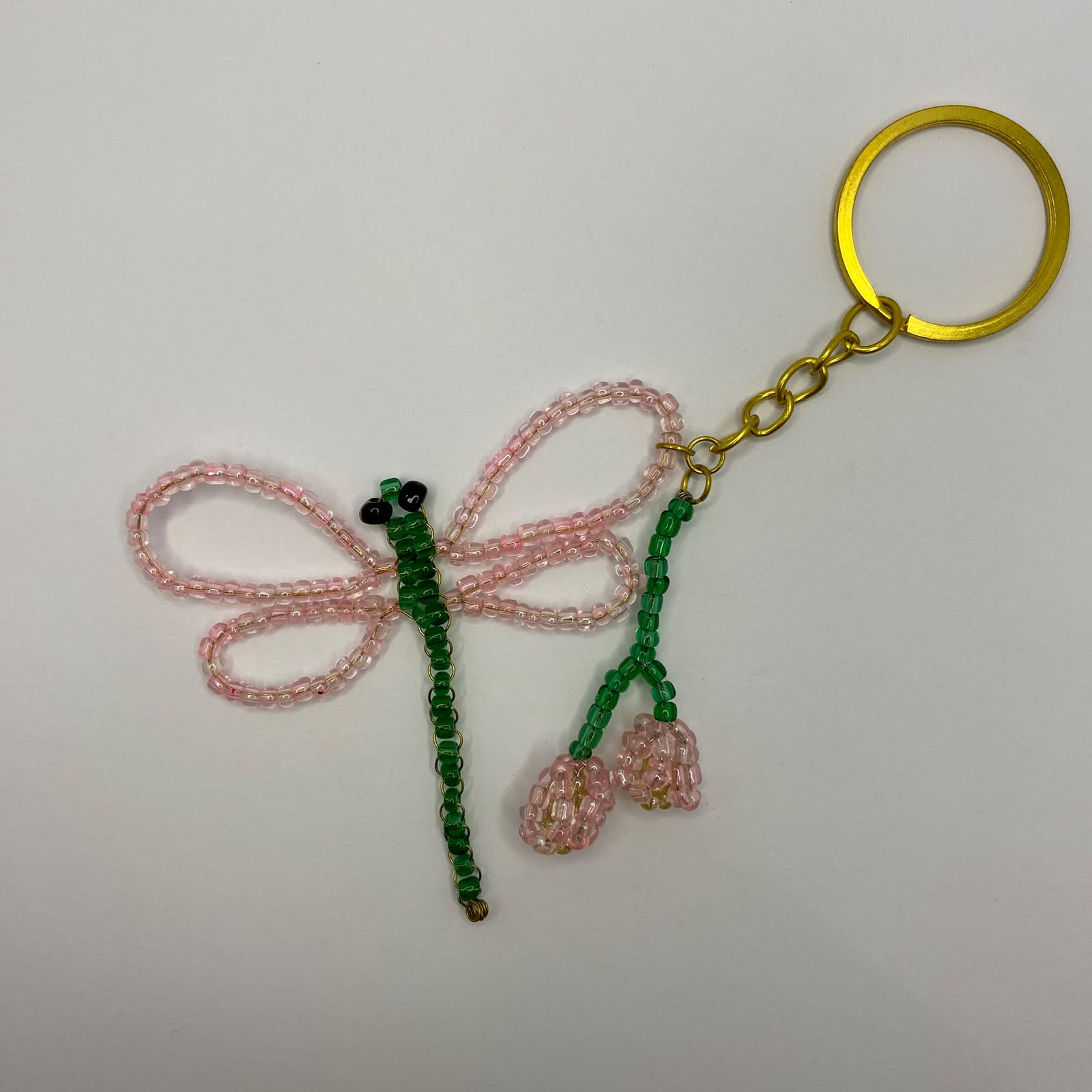 Dragonfly with Flower Keychain - Image 3