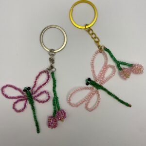 Dragonfly with Flower Keychain - Image 1