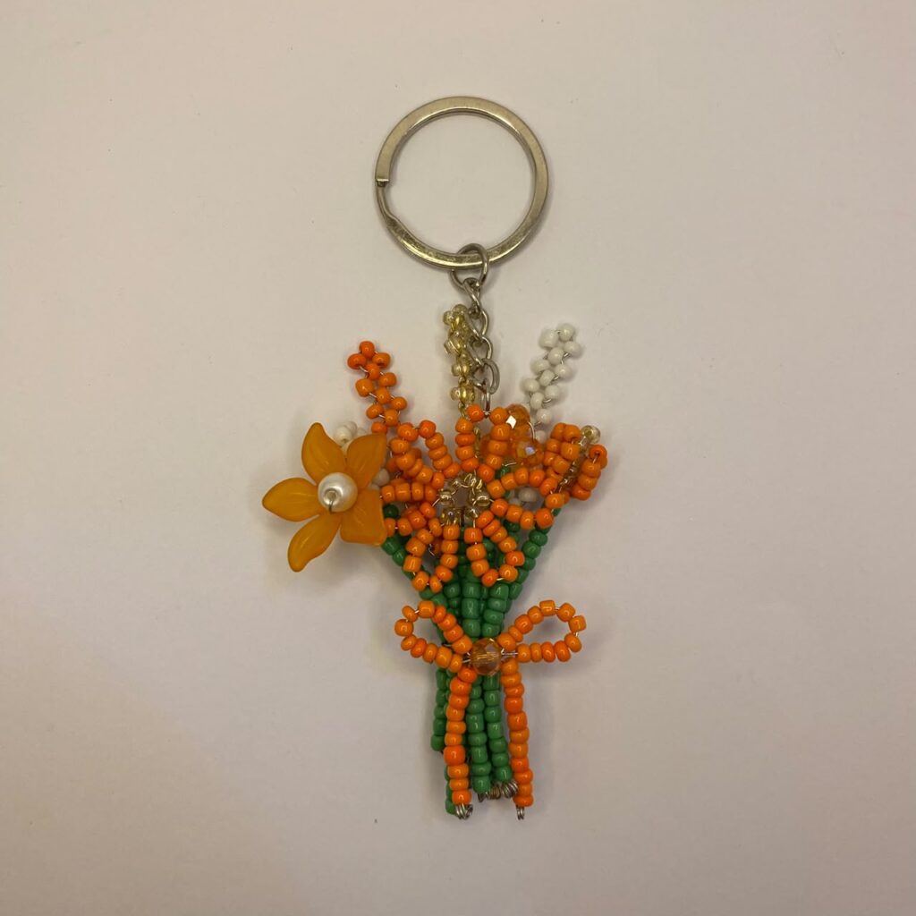 Orange Beaded Bouquet