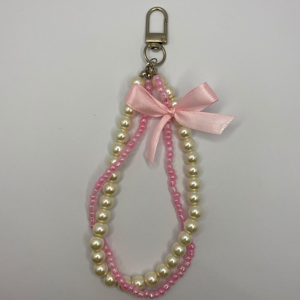 Pink and Pearl Bag Charm