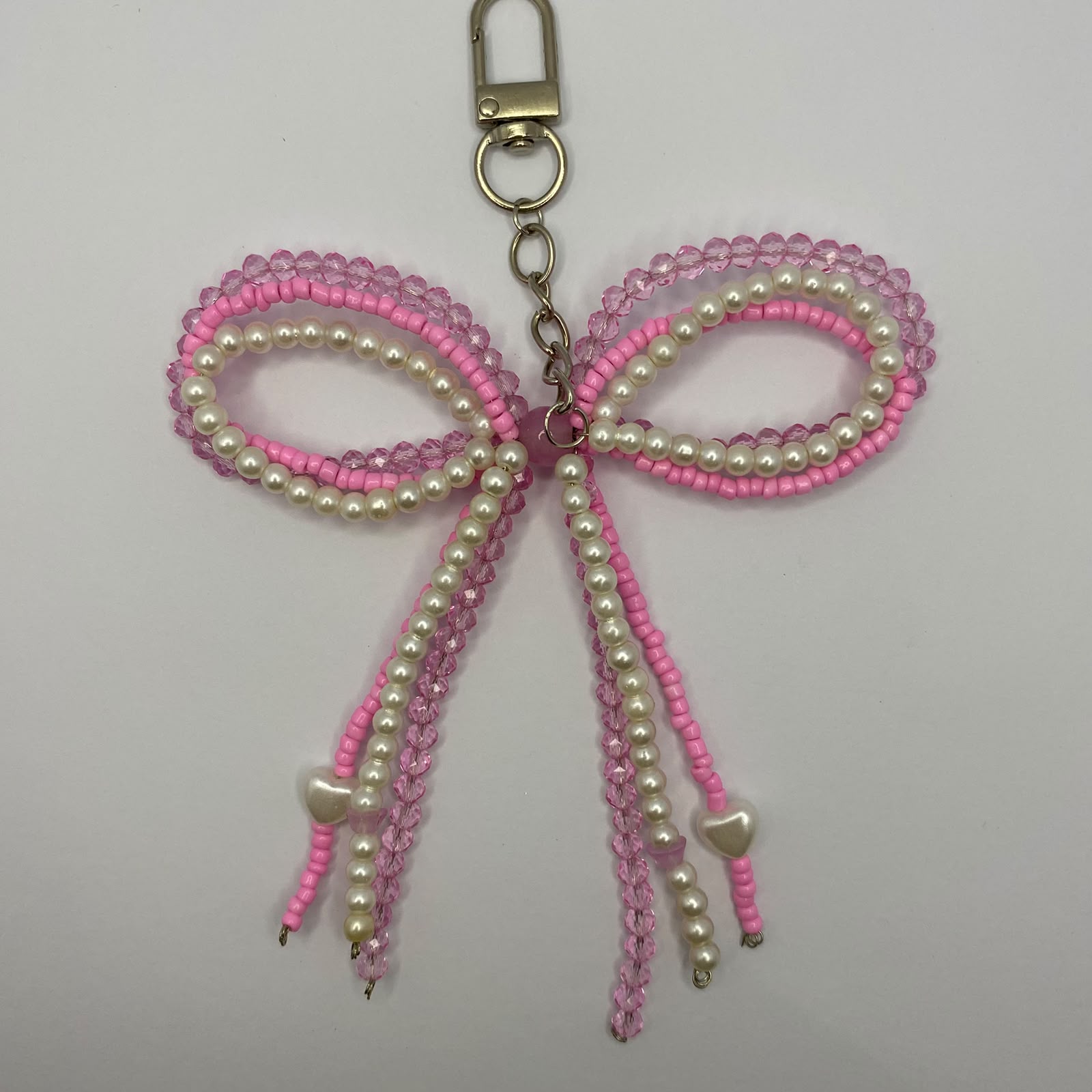 Pink Bow Bag Charm - Image 1