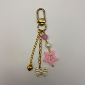 Pink Star Bag Charm - Image 1