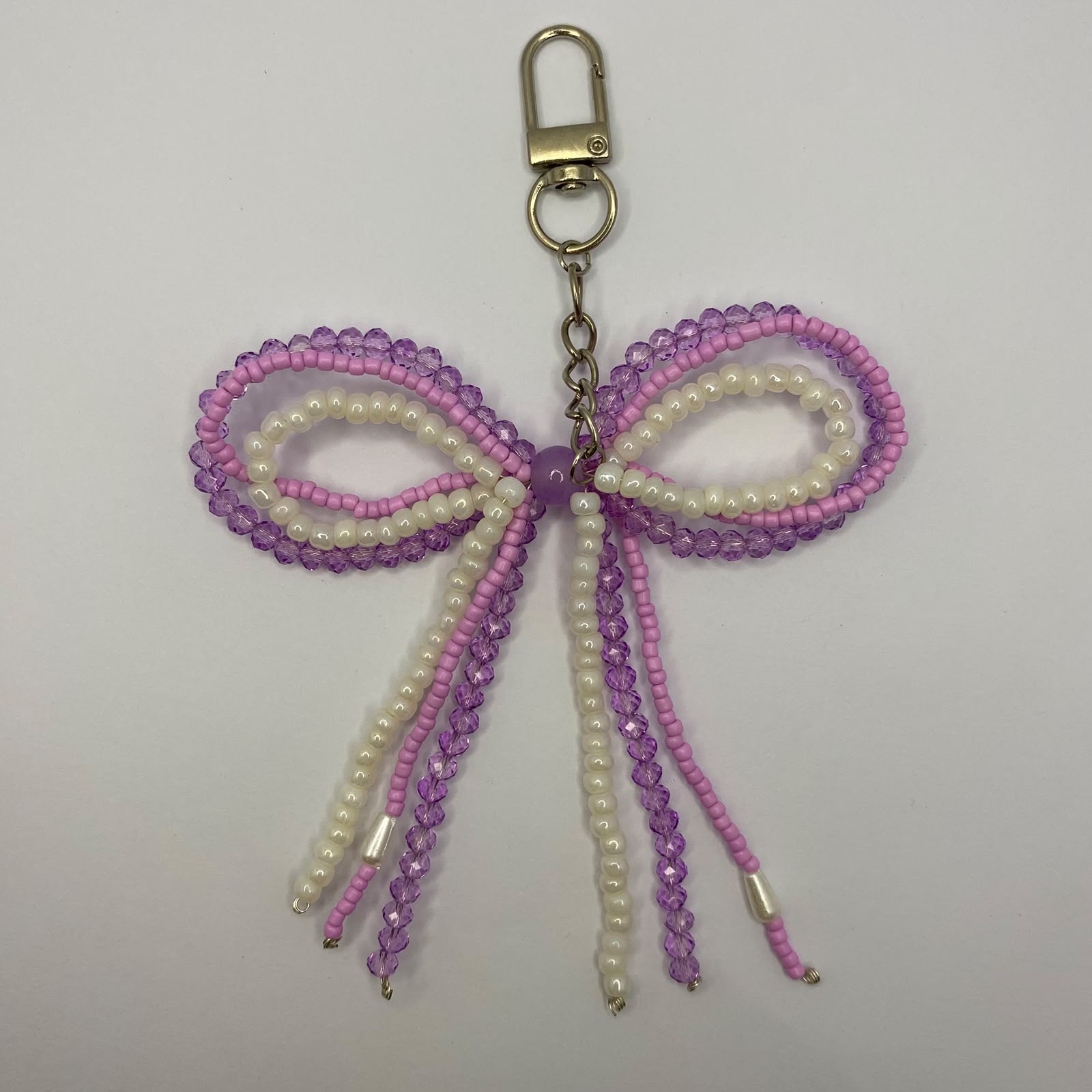 Purple Bow Bag Charm - Image 1