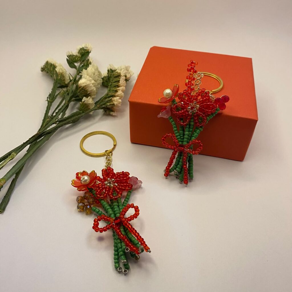 Red Beaded Bouquet