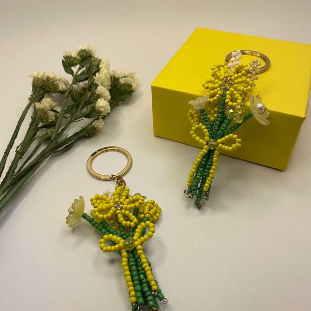 Yellow Beaded Bouquet